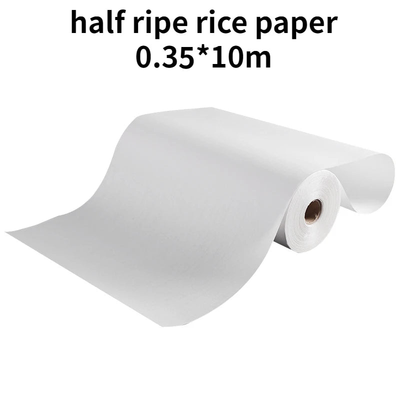 Long Rolling Thicken Rice Paper Raw Half-ripe Xuan paper Calligraphy Chinese Painting Creation Practice Papier White Rijstpapier