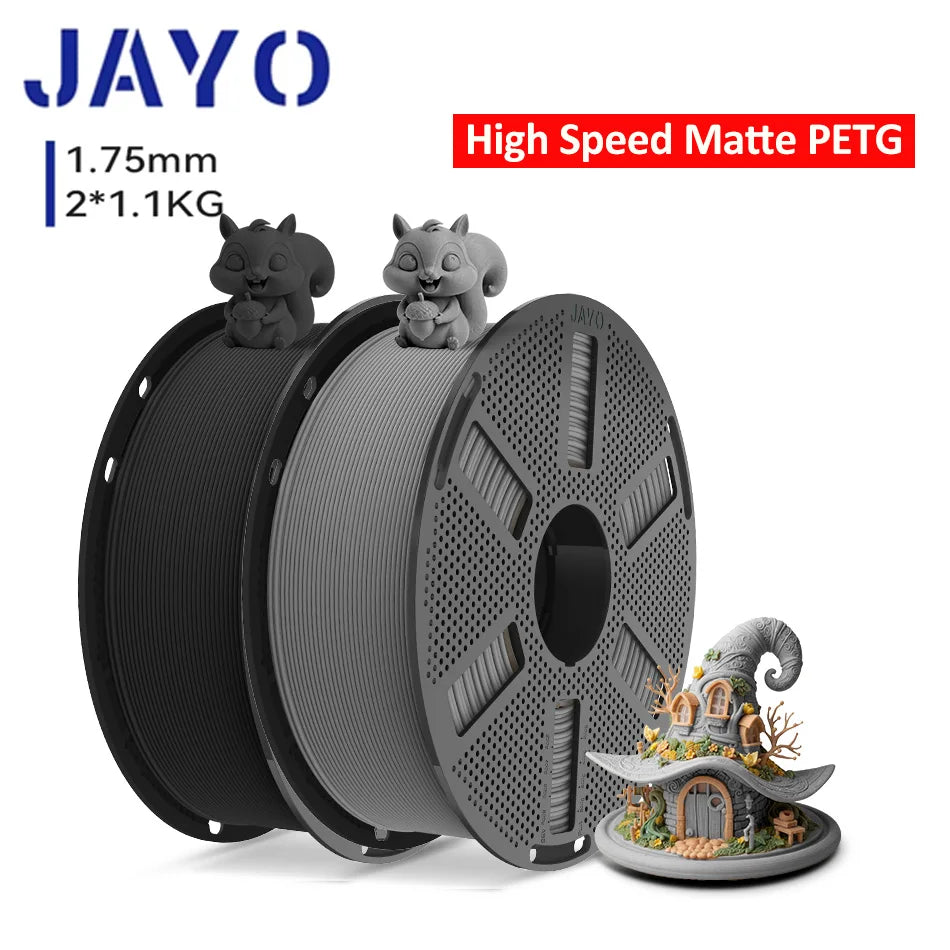 JAYO 3D Printer PLA/PETG/PLA+ /PLA META /SILK/ASB/TPU  Filament 1.75mm 2Roll 1.1KG/0.65KG 3D Printer Filament for 3D Printer
