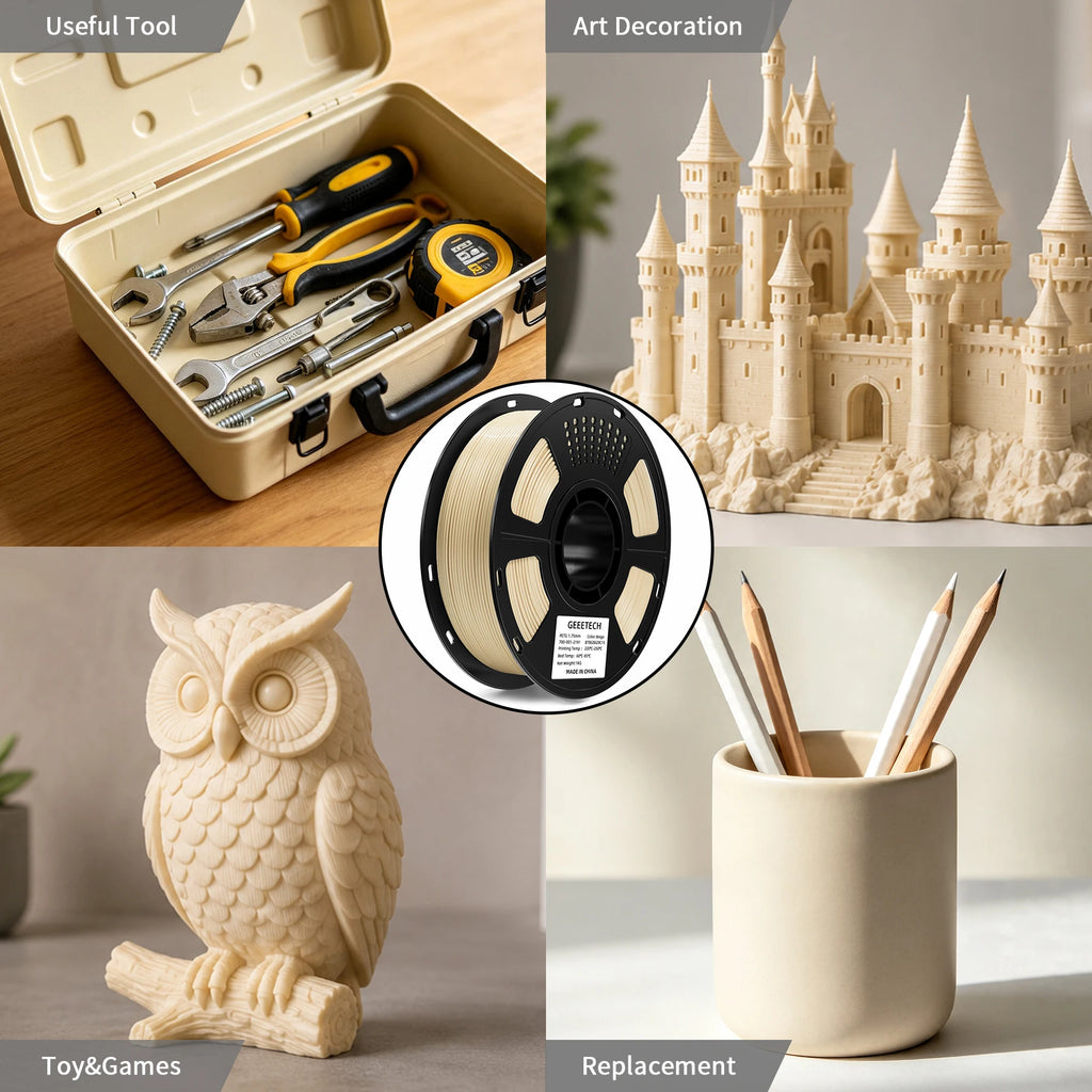 GEEETECH 1kg 1.75mm 1KG(2.2LBS) Pure PETG, 3D Printer Filament, Vacuum Packaging, Tangle-Free, 3D Printing Materials