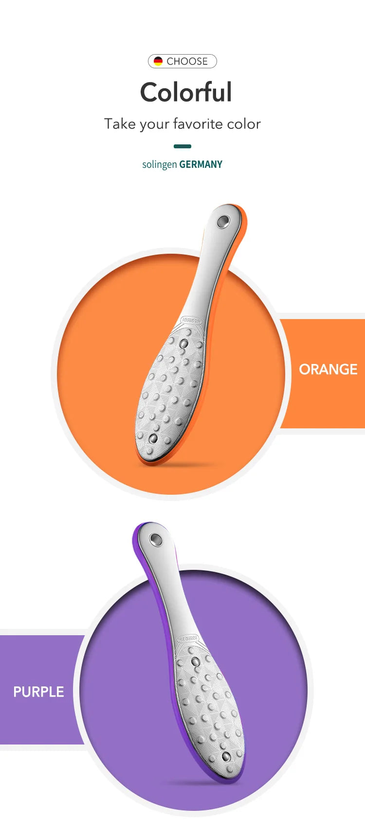 MR.GREEN Double Sided Foot File Pedicure Foot Care Tools Dead Skin Callus Remover Stainless Steel Professional