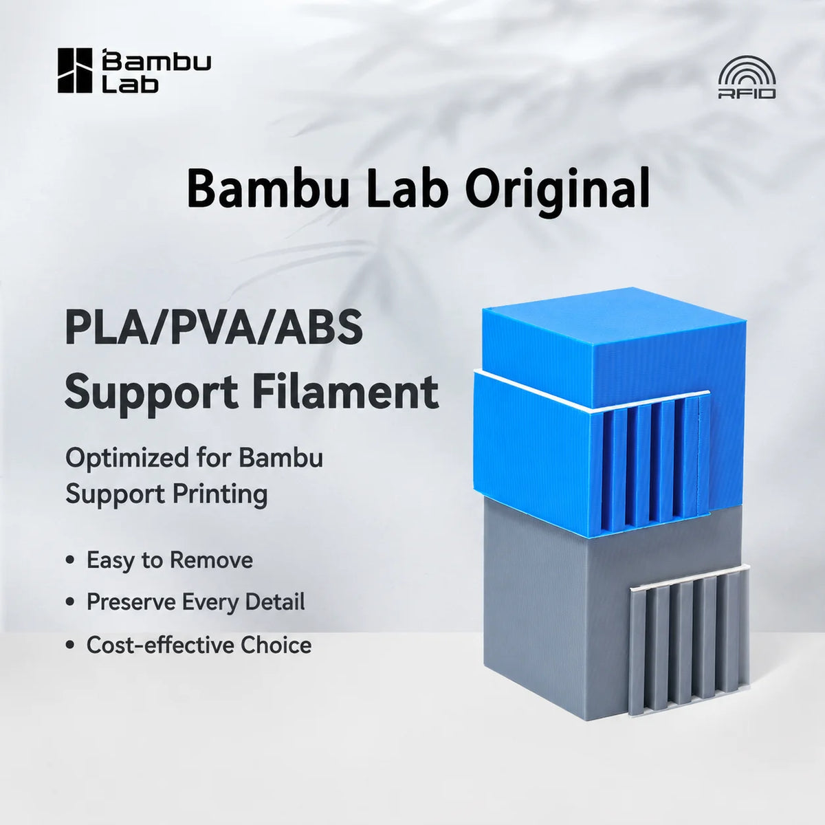 Bambu Lab Original PLA/PETG/ABS/PVA Supports Dedicated 3D Printer Filament 500g RFID Identification Printing Consumables