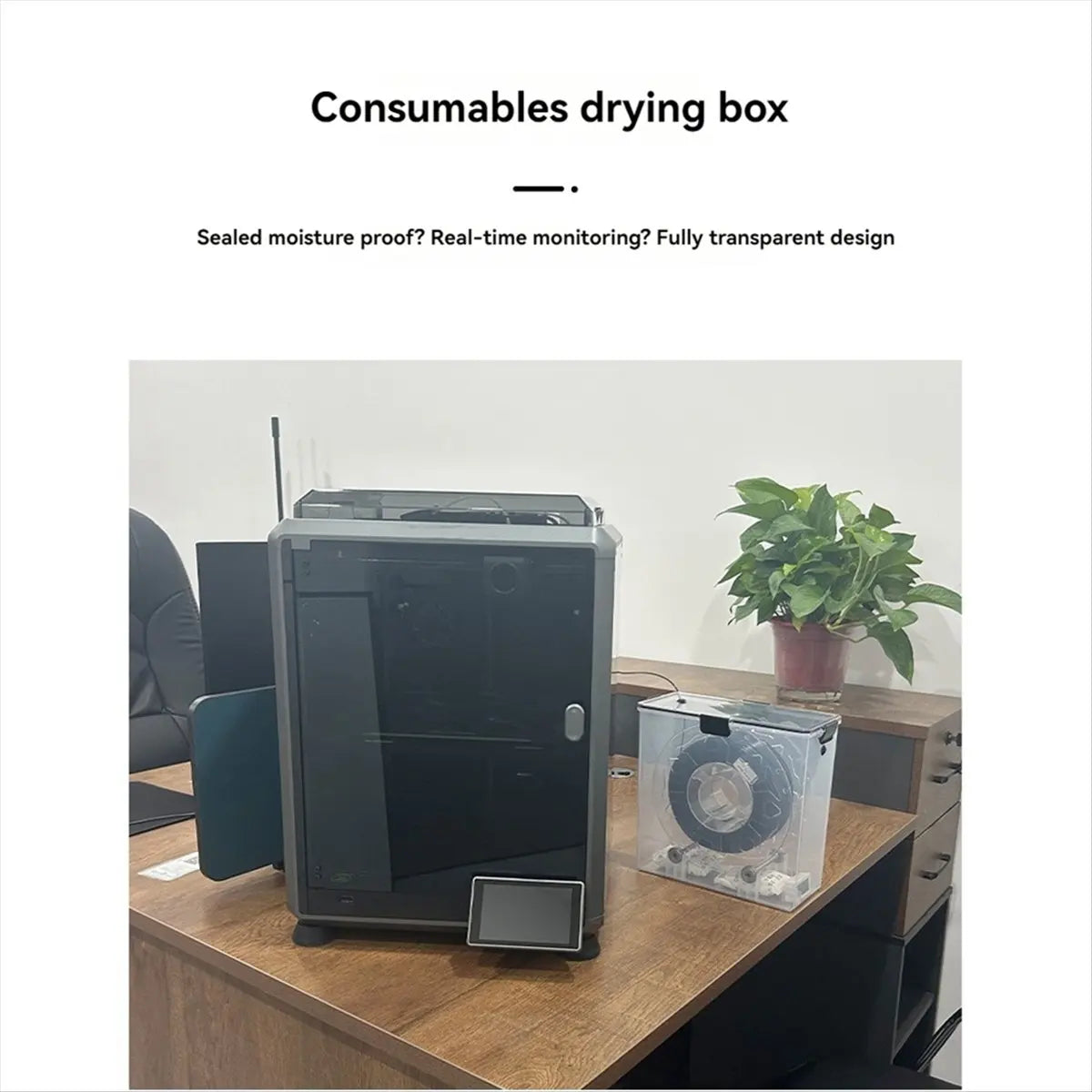 ✤3D Printer Filament Dry Box Storage Hot-Air Heating Storage Printing Material Box Holder Moisture-Resistant for All FDM