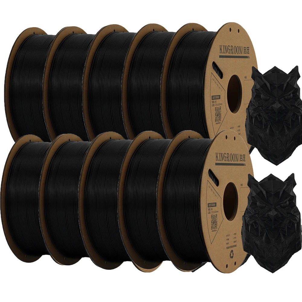 KINGROON PLA Filament 1.75mm 3D Printer Filament 5/10Rolls 3D Printing Plastic Material 100% No Bubble for FDM 3D Printer MIX