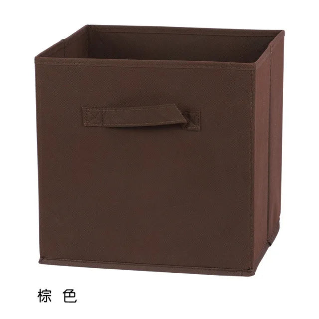 26x26x28cm Cubes Bins Pure Color Non Woven Square Storage Box Clothes Toys Sundries Storage Box Wardrobe Drawer Organizer