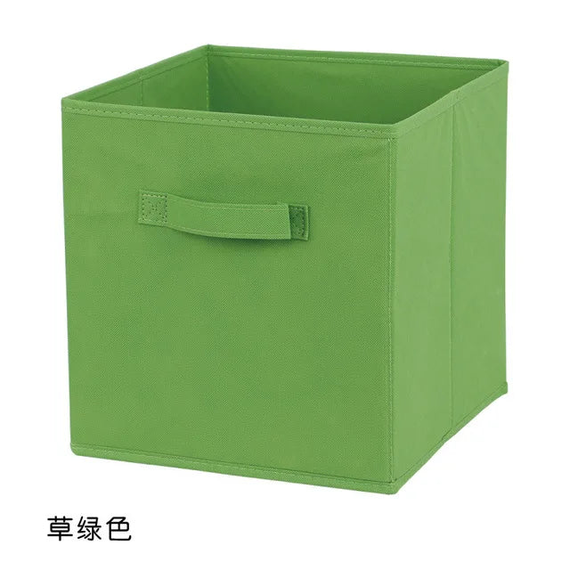 26x26x28cm Cubes Bins Pure Color Non Woven Square Storage Box Clothes Toys Sundries Storage Box Wardrobe Drawer Organizer