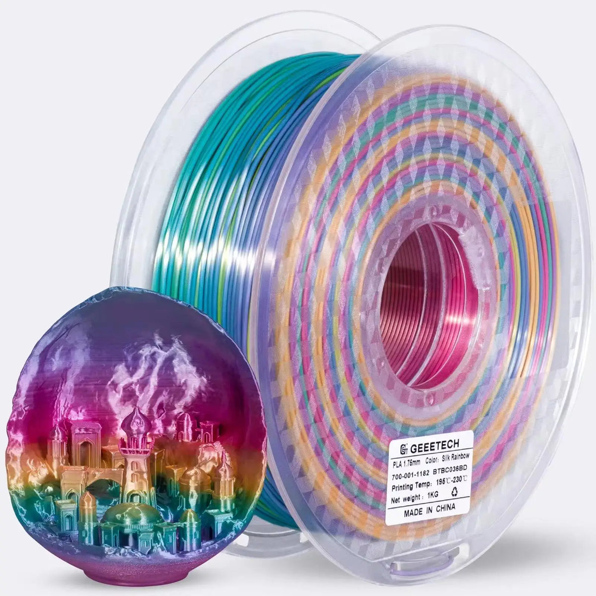 GEEETECH 3D Printing Materials Filament PLA For FDM 3D Printer Pure pla 1 kg (2.2lbs) Vacuum Packaging 1.75mm +-0.03mm