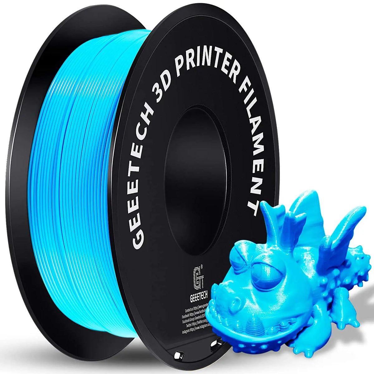 Geeetech Standard PLA Filament 1kg 1.75mm 3D Printer Plastic Material, Accuracy 0.03mm, Multiple Colour, Fit Most FDM Printer