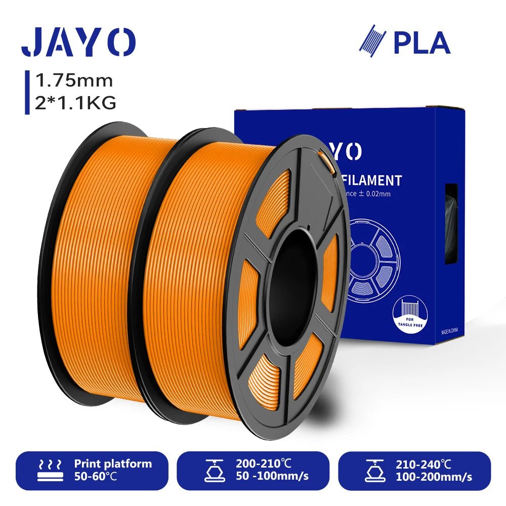 JAYO 3D Printer PLA/PETG/PLA PLUS /PLA META /SILK/ASB Filament  1.75mm 2Roll 1.1KG/0.65KG 3D Printer Filament for 3D Printer