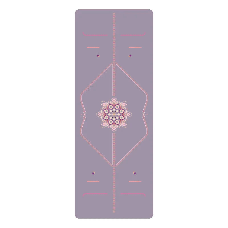 Lezyan Newest Non-slip PU Natural Rubber Yoga Mat Thick Sweat Absorption Grip Exercise Shock Absorption Workout Fitness Gym