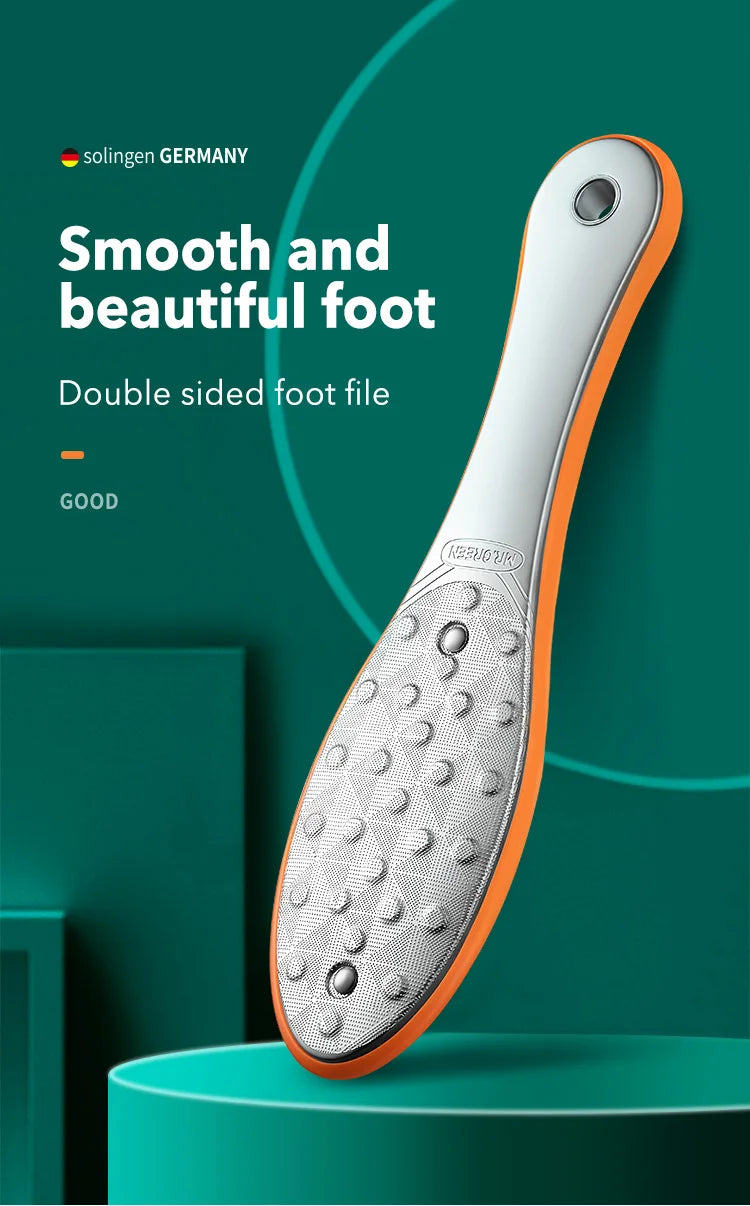 MR.GREEN Double Sided Foot File Pedicure Foot Care Tools Dead Skin Callus Remover Stainless Steel Professional