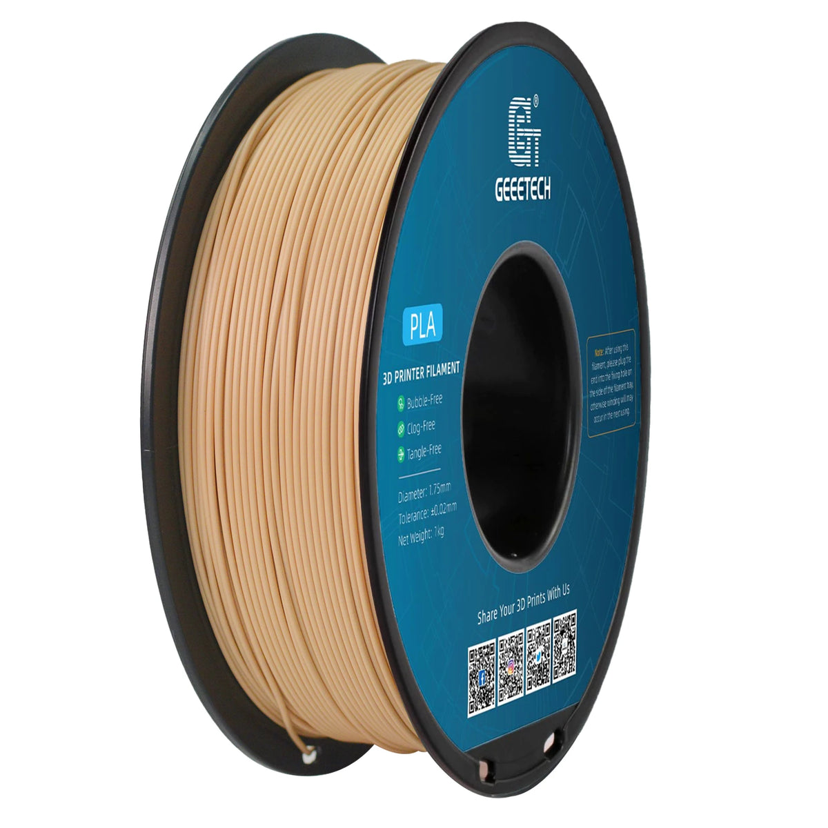 Geeetech Standard PLA Filament 1kg 1.75mm 3D Printer Plastic Material, Accuracy 0.03mm, Fit Most FDM Printer