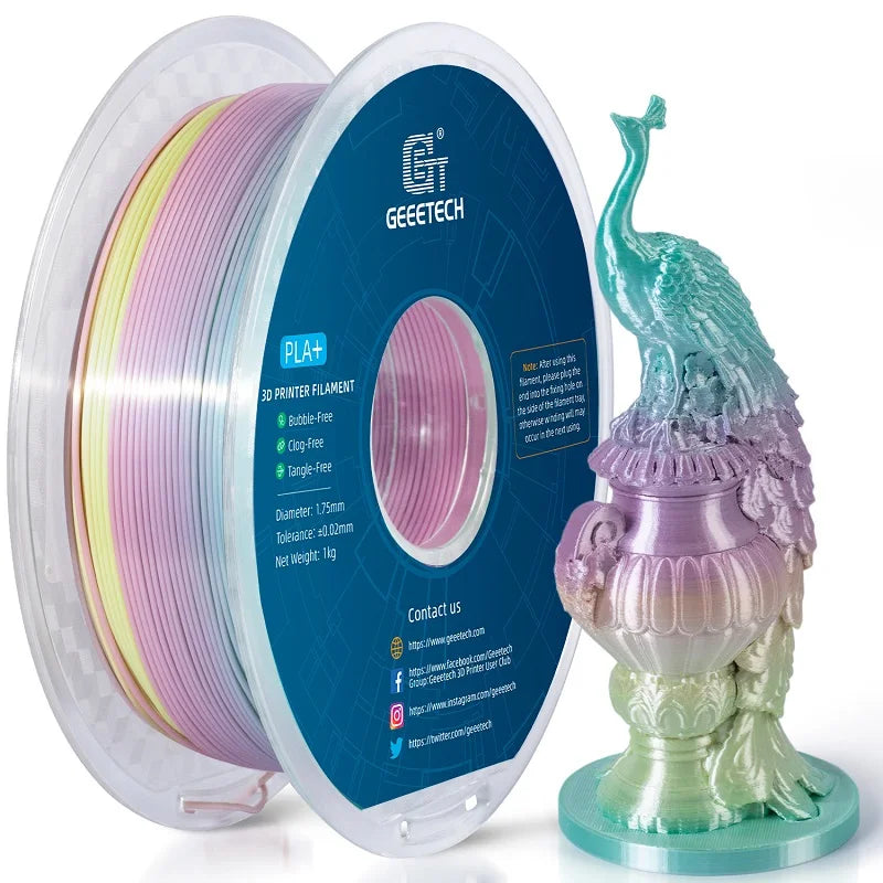 GEEETECH 3D Printing Materials Filament PLA For FDM 3D Printer Pure pla 1 kg (2.2lbs) Vacuum Packaging 1.75mm +-0.03mm