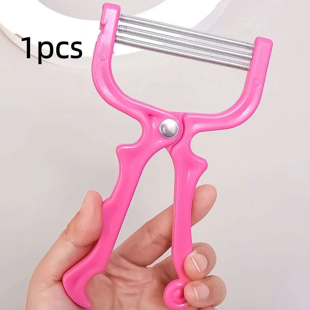 Safety Facial Hair Removal Device for Facial and Lip Hair Portable Painless Handheld Spring Bend Color Beauty Hair Removal Tool