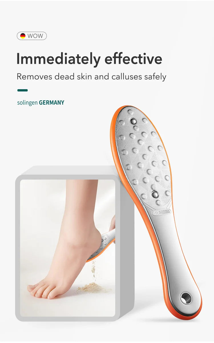 MR.GREEN Double Sided Foot File Pedicure Foot Care Tools Dead Skin Callus Remover Stainless Steel Professional