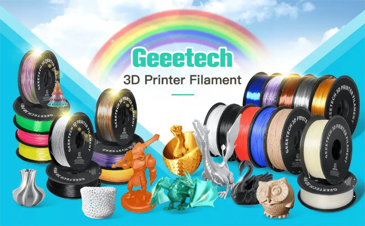GEEETECH Silk PLA 3d Filament Wire 1kg 1.75mm Spool Wire 3D Printer Material 3D Print Refills, Fast Delivery Vacuum Package