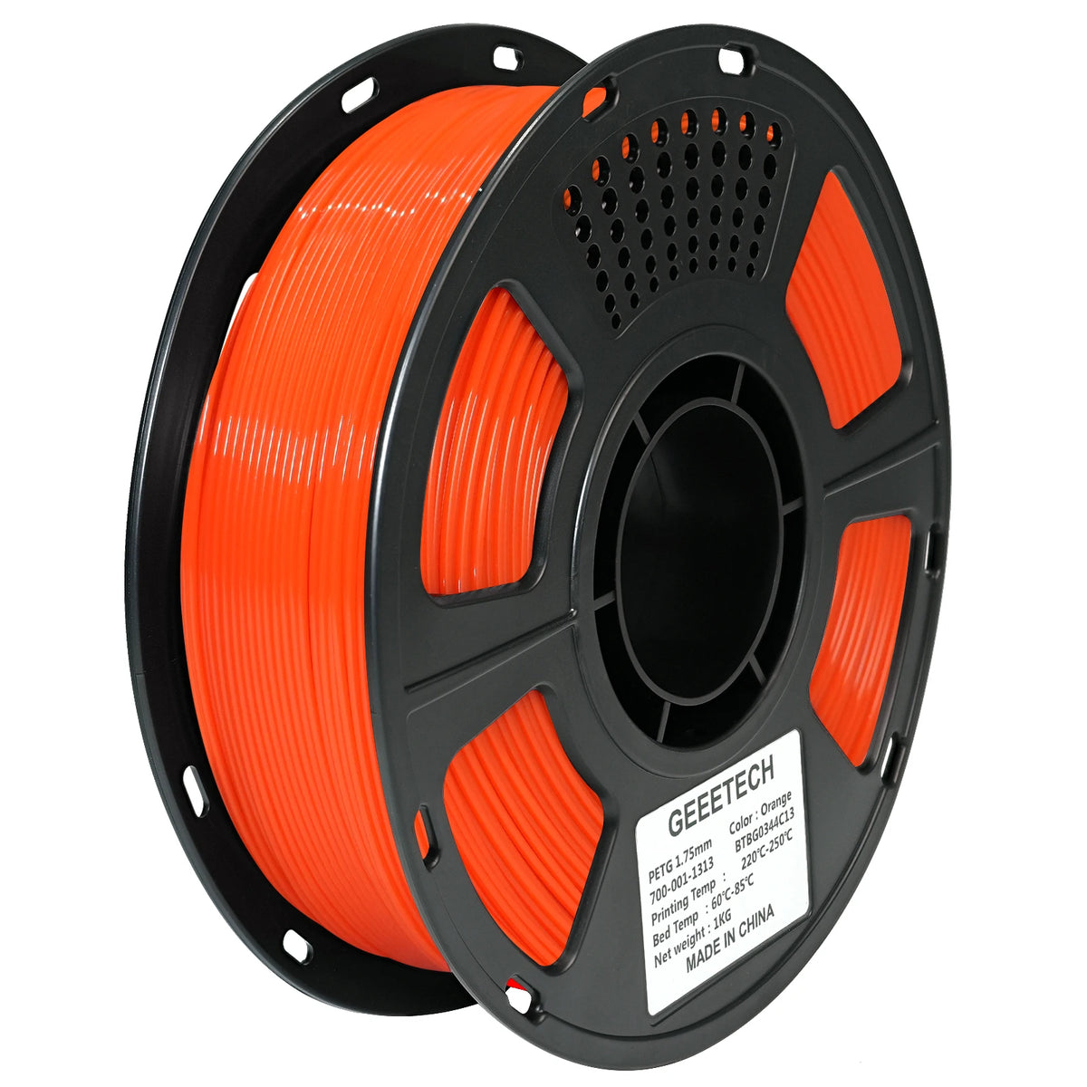 GEEETECH 1kg 1.75mm 1KG(2.2LBS) Pure PETG, 3D Printer Filament, Vacuum Packaging, Tangle-Free, 3D Printing Materials