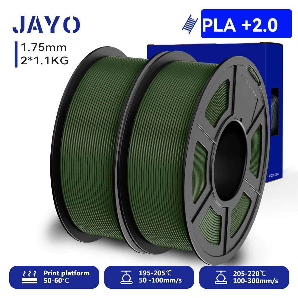 JAYO 3D Printer PLA/PETG/PLA PLUS /PLA META /SILK/ASB Filament  1.75mm 2Roll 1.1KG/0.65KG 3D Printer Filament for 3D Printer