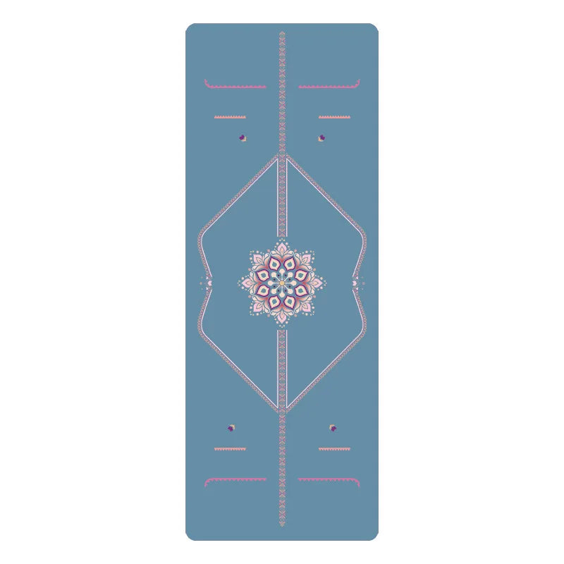 Lezyan Newest Non-slip PU Natural Rubber Yoga Mat Thick Sweat Absorption Grip Exercise Shock Absorption Workout Fitness Gym