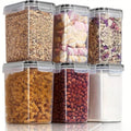 6Pcs Airtight Food Storage Containers Kitchen Pantry Storage Containers For Sugar, Flour And Baking Supplies Kitchen Accessories