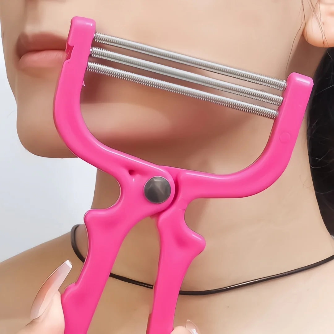 Safety Facial Hair Removal Device for Facial and Lip Hair Portable Painless Handheld Spring Bend Color Beauty Hair Removal Tool