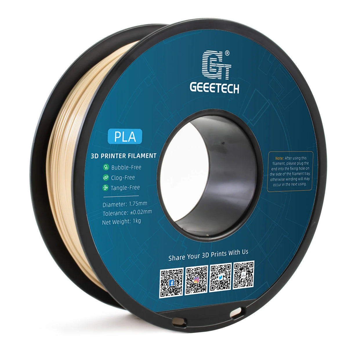 GEEETECH 1roll/1kg 1.75mm PLA Silk PLA  Filament Vacuum Packaging Overseas Warehouses Various Colors For 3D Printer Fast Ship