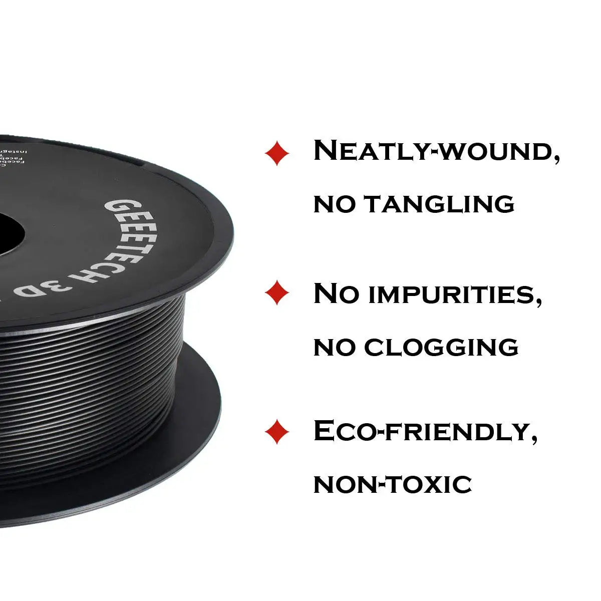 GEEETECH 3D Printing Materials Filament PLA For FDM 3D Printer Pure pla 1 kg (2.2lbs) Vacuum Packaging 1.75mm +-0.03mm