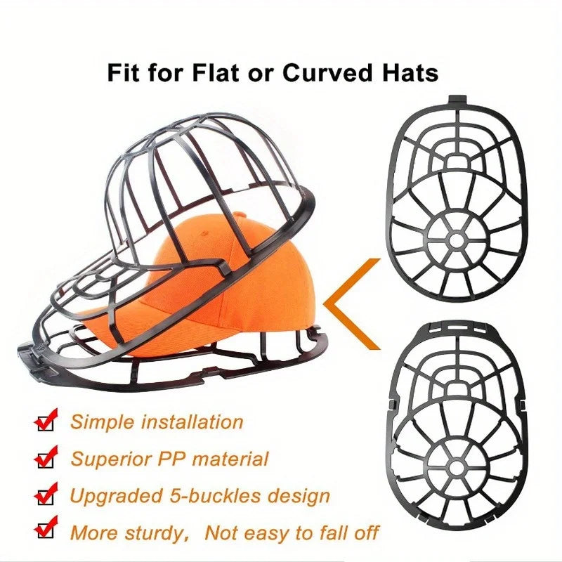 Anti-Deformation Baseball Cap Washer - Plastic Laundry&Kitchen Organizer, Washable Hat Rack for Accessories, Laundry Organizer