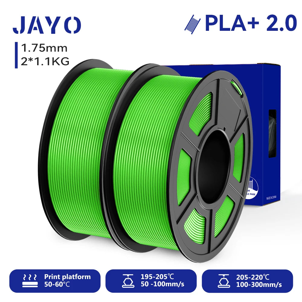 JAYO 3D Printer PLA/PETG/PLA PLUS /PLA META /SILK/ASB Filament  1.75mm 2Roll 1.1KG/0.65KG 3D Printer Filament for 3D Printer