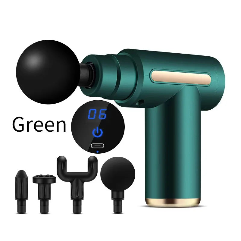 Mini Electric Fascia Gun, Portable Handheld Muscle Relaxer, 6-speed Massage Gun for Full Body Massage and Soreness Relief