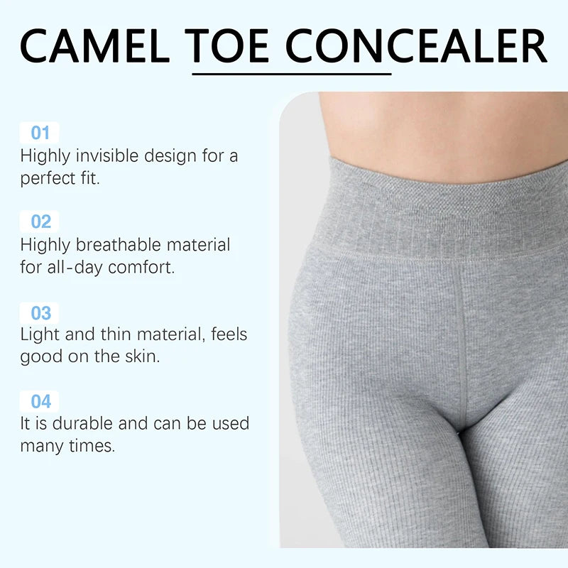Camel Toe Concealer Reusable Traceless Invisible Adhesive Silicone For Women Leggings Swimwear Activewear Waterproof Cover Pad