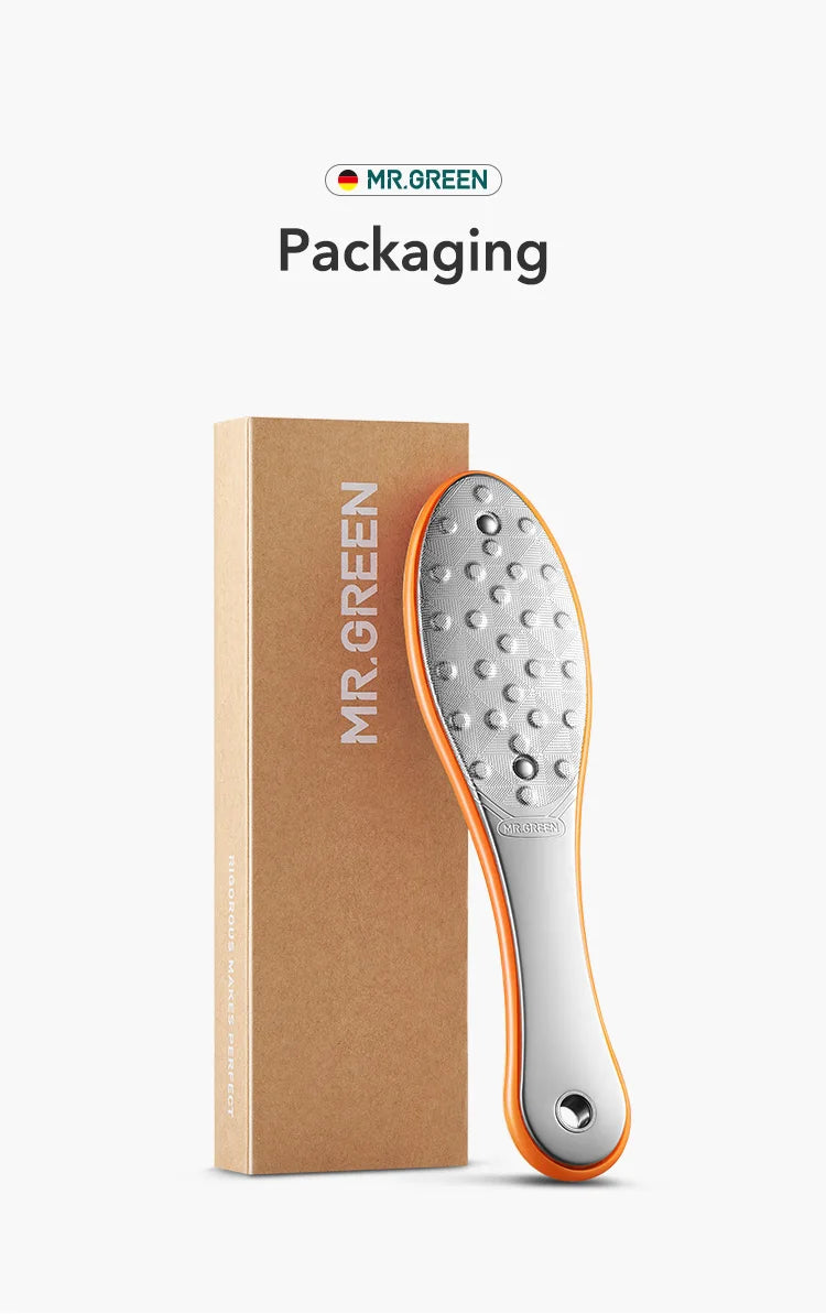 MR.GREEN Double Sided Foot File Pedicure Foot Care Tools Dead Skin Callus Remover Stainless Steel Professional
