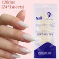 120Pcs Glossy White Almond Press on Nails Medium Full Cover False Nail Tips for Women Elegant Nail Art Extension Fake Fingertip