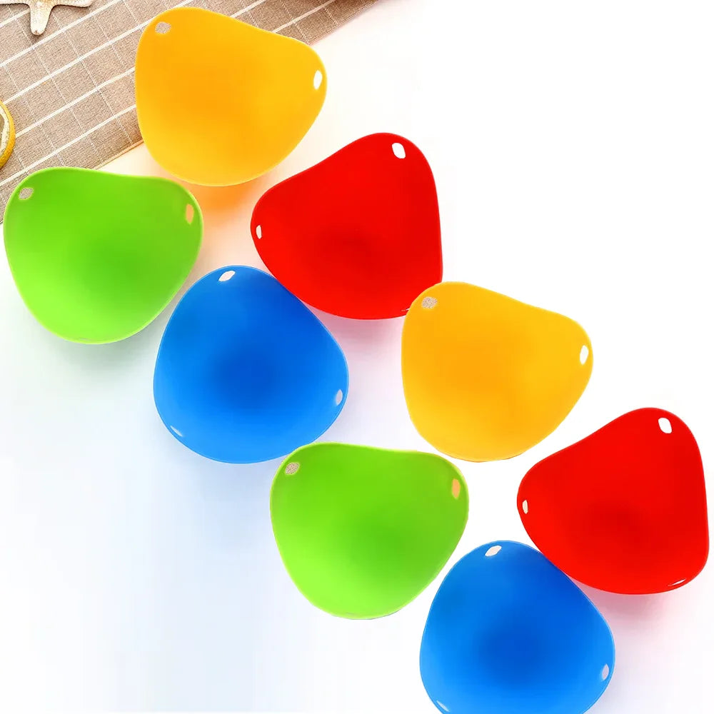 4pcs Silicone Egg Poachers Cups Egg Boiler Mold Cup for Microwave Air Fryer Stovetop Eggs Steaming Egg Maker Kitchen Gadgets
