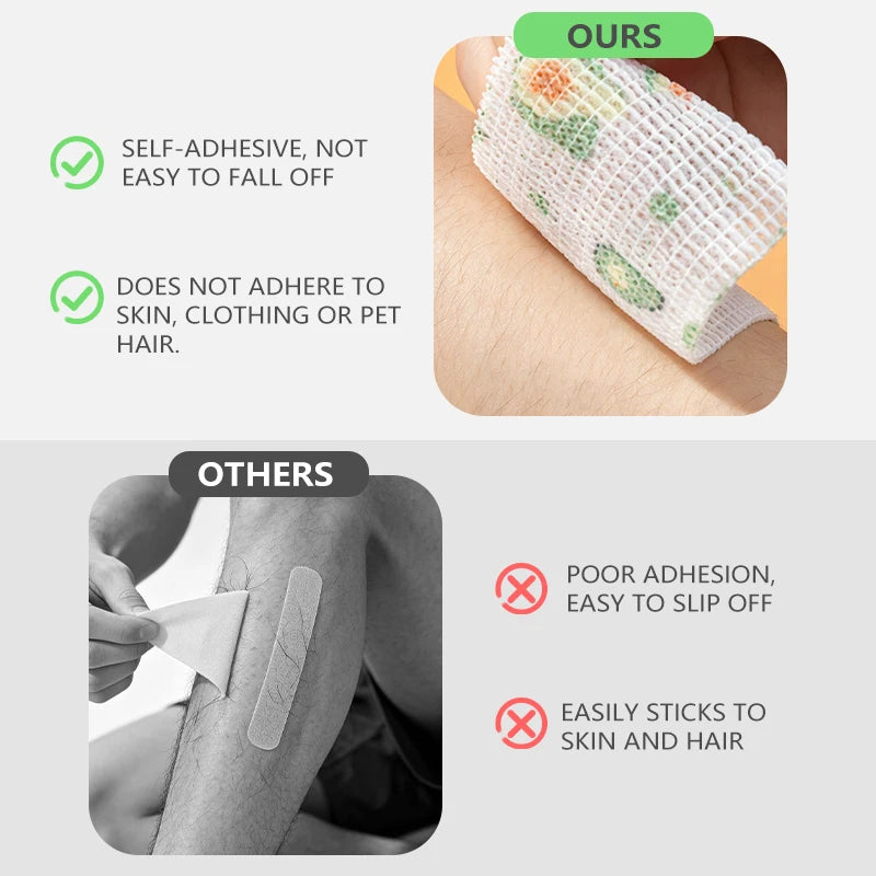 5/10pcs Athletic Wrap Tape Self Adhesive Elastic Bandage Elastoplast Sports Protector Knee Finger Shoulder Tattoo Accessories