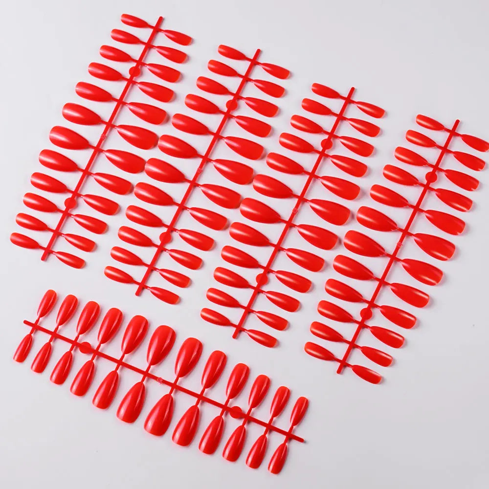 120Pcs Glossy White Almond Press on Nails Medium Full Cover False Nail Tips for Women Elegant Nail Art Extension Fake Fingertip