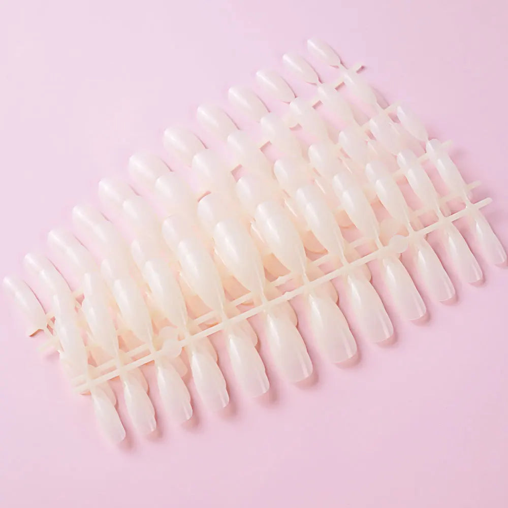 120Pcs Glossy White Almond Press on Nails Medium Full Cover False Nail Tips for Women Elegant Nail Art Extension Fake Fingertip