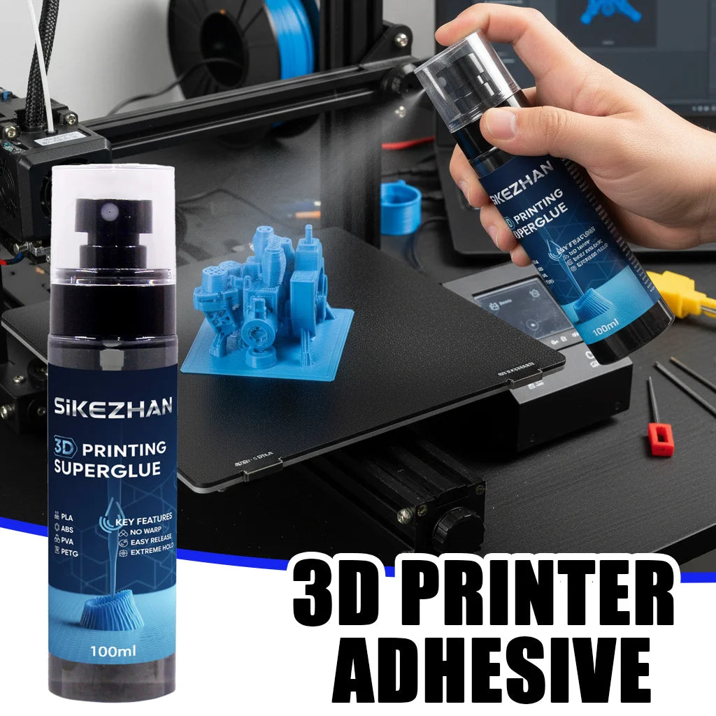 3D Printing Bed Glue, Build Plate Adhesion Booster, Reduce Warping, Easy Part Removal, Compatible with PLA ABS PETG, Glass/PEI