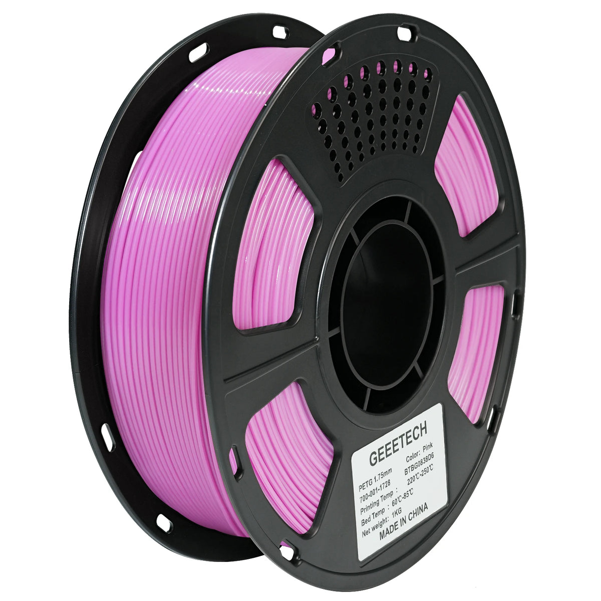 GEEETECH 1kg 1.75mm 1KG(2.2LBS) Pure PETG, 3D Printer Filament, Vacuum Packaging, Tangle-Free, 3D Printing Materials